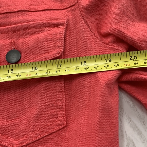 Jean jacket - coral / pink. - Picture 8 of 11